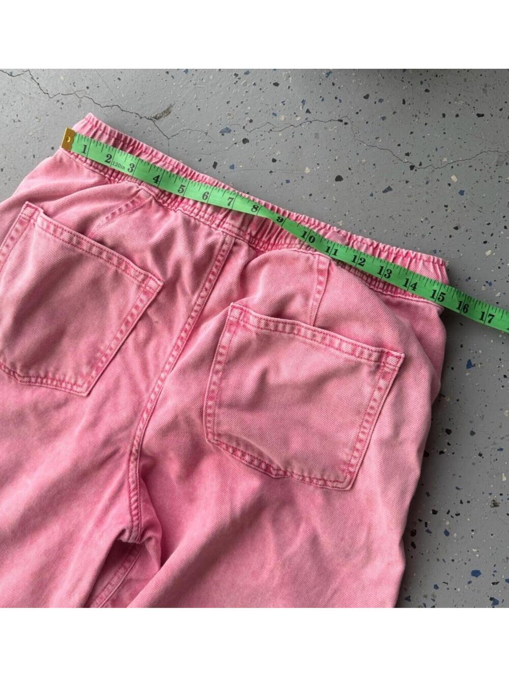 GAP Pink Cotton Twill Barrel Fit Drawstring Elastic Waist Tall Mens Pants - Picture 5 of 5